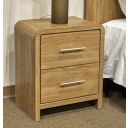 Dayella Two Drawer NightStand In Warm Natural Brown