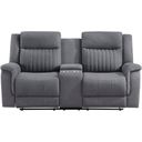 The appearance of Dean Double Reclining Loveseat with Center Console In Gray designed by Homelegance in the modern / contemporary interior design. This gray piece of furniture was selected by 1StopBedrooms from Dean Collection to add a touch of cosiness and style into your home. Sku: 9646GY-2. Material: Microfiber.