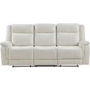 The appearance of Dean Double Reclining Sofa In Beige designed by Homelegance in the transitional interior design. This beige piece of furniture  was selected by 1StopBedrooms from Dean Collection to add a touch of cosiness and style into your home. Sku: 9646BE-3. Material: Fabric.