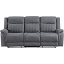 The appearance of Dean Double Reclining Sofa In Gray designed by Homelegance in the modern / contemporary interior design. This gray piece of furniture was selected by 1StopBedrooms from Dean Collection to add a touch of cosiness and style into your home. Sku: 9646GY-3. Material: Microfiber.