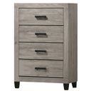 The appearance of Dean MDF Solid Wood Chest in Light Gray designed by Best Quality Furniture in the country / farmhouse interior design. This light gray piece of furniture was selected by 1StopBedrooms from Dean Collection to add a touch of cosiness and style into your home. Sku: B790-C. Material: MDF.
