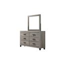 The appearance of Dean MDF Solid Wood Dresser with Mirror in Light Gray designed by Best Quality Furniture in the country / farmhouse interior design. This light gray piece of furniture was selected by 1StopBedrooms from Dean Collection to add a touch of cosiness and style into your home. Sku: B790-DR;B790-M. Material: MDF.