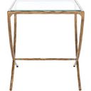 Debbie Square Metal Accent Table In Brass