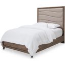 The appearance of Del Mar Sound Boardwalk Antique Pewter Queen Panel Bed designed by Michael Amini in the modern / contemporary interior design. This antique pewter piece of furniture was selected by 1StopBedrooms from Del Mar Sound Collection to add a touch of cosiness and style into your home. Sku: KI-DELM012-215;KI-DELM132-215;9000238-00. Bed Type: Panel Bed. Bed Size: Queen. Material: Wood Veneer.