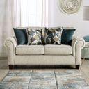 The appearance of Delgada Loveseat In Beige designed by Furniture of America in the transitional interior design. This beige piece of furniture was selected by 1StopBedrooms from Delgada Collection to add a touch of cosiness and style into your home. Sku: SM7749-LV. Material: Chenille.