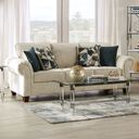 The appearance of Delgada Sofa In Beige designed by Furniture of America in the transitional interior design. This beige piece of furniture was selected by 1StopBedrooms from Delgada Collection to add a touch of cosiness and style into your home. Sku: SM7749-SF. Material: Chenille.