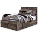 The appearance of Derekson Full Panel Bed with 6 Storage Drawers In Multi Gray designed by Signature Design by Ashley in the transitional interior design. This multi gray piece of furniture was selected by 1StopBedrooms from Derekson Collection to add a touch of cosiness and style into your home. Sku: B100-12;B200-50;B200-50;B200-84S;B200-87. Bed Type: Panel Bed. Material: Wood. Bed Size: Full.