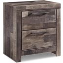 The appearance of Derekson Multi Gray Two Drawer Night Stand designed by Signature Design by Ashley in the transitional interior design. This multi gray piece of furniture was selected by 1StopBedrooms from Derekson Collection to add a touch of cosiness and style into your home. Sku: B200-92. Material: Wood.