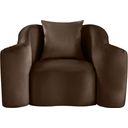 Destin Velvet Chair In Brown Velvet