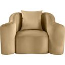 Destin Velvet Chair In Camel