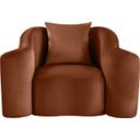 Destin Velvet Chair In Cognac Velvet
