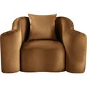 The appearance of Destin Velvet Chair In Saddle designed by Meridian in the modern / contemporary interior design. This saddle piece of furniture  was selected by 1StopBedrooms from Destin Collection to add a touch of cosiness and style into your home. Sku: 44052Saddle-C. Material: Velvet.