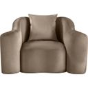 The appearance of Destin Velvet Chair In Taupe designed by Meridian in the modern / contemporary interior design. This taupe piece of furniture  was selected by 1StopBedrooms from Destin Collection to add a touch of cosiness and style into your home. Sku: 44052Taupe-C. Material: Velvet.