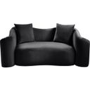 The appearance of Destin Velvet Loveseat In Black Velvet designed by Meridian in the modern / contemporary interior design. This black velvet piece of furniture was selected by 1StopBedrooms from Destin Collection to add a touch of cosiness and style into your home. Sku: 44052Black-L. Material: Velvet.