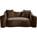 Destin Velvet Loveseat In Brown Velvet