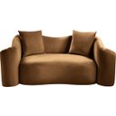 The appearance of Destin Velvet Loveseat In Saddle designed by Meridian in the modern / contemporary interior design. This saddle piece of furniture  was selected by 1StopBedrooms from Destin Collection to add a touch of cosiness and style into your home. Sku: 44052Saddle-L. Material: Velvet.