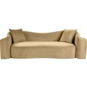Destin Velvet Sofa In Camel