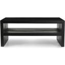 The appearance of Dev 44 Inch Mitered Angle Coffee Table with Storage Shelf In Black designed by Jofran in the modern / contemporary interior design. This black piece of furniture was selected by 1StopBedrooms from Dev Collection to add a touch of cosiness and style into your home. Sku: 2347-1. Material: Mango.