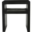 The appearance of Dev Mitered Angle End Table with Storage Shelf In Black designed by Jofran in the modern / contemporary interior design. This black piece of furniture was selected by 1StopBedrooms from Dev Collection to add a touch of cosiness and style into your home. Sku: 2347-3. Material: Mango.