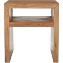 The appearance of Dev Mitered Angle End Table with Storage Shelf In Natural designed by Jofran in the modern / contemporary interior design. This natural piece of furniture was selected by 1StopBedrooms from Dev Collection to add a touch of cosiness and style into your home. Sku: 2346-3. Material: Mango.
