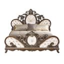 Devany Queen Bed In Cream and Cherry