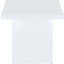 Devar Square Engineered Wood Side End Table In White High Gloss