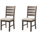 Dex Smokey Walnut Ladder Back Side Chair Set Of 2