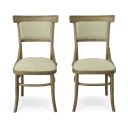The appearance of Diana Dining Chair - Set of 2 In Vintage Walnut and Peppered Upholstery designed by Carolina Living in the traditional interior design. This vintage walnut and peppered piece of furniture was selected by 1StopBedrooms from Diana Collection to add a touch of cosiness and style into your home. Sku: CH-1937-UB-VWPP. Material: Rubberwood.