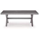 The appearance of Dillon Beach Outdoor Coffee Table In Gray designed by Signature Design by Ashley in the modern / contemporary interior design. This gray piece of furniture was selected by 1StopBedrooms from Dillon Beach Collection to add a touch of cosiness and style into your home. Sku: P418-701. Material: Aluminium.