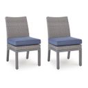 The appearance of Dillon Beach Outdoor Side Chair with Cushion Set of 2 In Gray and Blue designed by Signature Design by Ashley in the modern / contemporary interior design. This gray/blue piece of furniture was selected by 1StopBedrooms from Dillon Beach Collection to add a touch of cosiness and style into your home. Sku: P418-601. Material: Fabric.