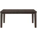 The appearance of Victoria Dining Table In Brown designed by Homelegance in the transitional interior design. This brown piece of furniture  was selected by 1StopBedrooms from Victoria Collection to add a touch of cosiness and style into your home. Sku: 6023-84. Material: Wood. Table Top Shape: Rectangular. Size: 42" x 66".