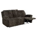The appearance of Dionysus Manual Reclining Sofa with USB and LED In Brown designed by Furniture of America in the transitional interior design. This brown piece of furniture  was selected by 1StopBedrooms from Dionysus Collection to add a touch of cosiness and style into your home. Sku: FM64003BR-SF-M. Material: Solid Wood.