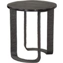 The appearance of Divin Side Table In Black designed by Zuo Modern in the modern / contemporary interior design. This black piece of furniture  was selected by 1StopBedrooms from Divin Collection to add a touch of cosiness and style into your home. Sku: 110616. Material: Aluminum.