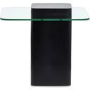 The appearance of Donora Square End Table In Clear Glass And Obsidian designed by Magnussen in the modern / contemporary interior design. This clear glass and obsidian piece of furniture  was selected by 1StopBedrooms from Donora Collection to add a touch of cosiness and style into your home. Sku: T6388-01T;T6388-01B. Material: Glass.