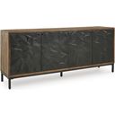 The appearance of Dorannby Accent Cabinet In Black and Brown designed by Signature Design by Ashley in the modern / contemporary interior design. This black/brown piece of furniture was selected by 1StopBedrooms from Dorannby Collection to add a touch of cosiness and style into your home. Sku: A4000649. Material: Wood.