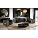 The appearance of Doriphei Sofa In Black Velvet and Gold designed by Furniture of America in the glam interior design. This black velvet and gold piece of furniture was selected by 1StopBedrooms from Doriphei Collection to add a touch of cosiness and style into your home. Sku: FM67000BK-SF. Material: Solid Wood.