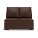 The appearance of Dorracaster Armless Loveseat In Coffee designed by Signature Design by Ashley in the modern / contemporary interior design. This coffee piece of furniture  was selected by 1StopBedrooms from Dorracaster Collection to add a touch of cosiness and style into your home. Sku: NC4850434. Material: Leather Match.