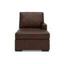 The appearance of Dorracaster Right-Arm Facing Corner Chaise In Coffee designed by Signature Design by Ashley in the modern / contemporary interior design. This coffee piece of furniture  was selected by 1StopBedrooms from Dorracaster Collection to add a touch of cosiness and style into your home. Sku: NC4850417. Material: Leather Match.