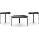 The appearance of Dorylin Table Set of 3 In Black designed by Signature Design by Ashley in the modern / contemporary interior design. This black piece of furniture  was selected by 1StopBedrooms from Dorylin Collection to add a touch of cosiness and style into your home. Sku: T139-13. Material: Glass.