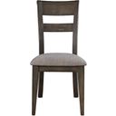 The appearance of Double Bridge Dark Chestnut Splat Back Side Chair Set of 2 designed by Liberty in the transitional interior design. This brown piece of furniture was selected by 1StopBedrooms from Double Bridge Collection to add a touch of cosiness and style into your home. Sku: 152-C2501S. Material: Fabric.