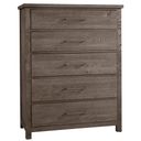 The appearance of Dovetail Chest In Mystic Grey designed by Vaughan Bassett in the transitional interior design. This mystic grey piece of furniture was selected by 1StopBedrooms from Dovetail Collection to add a touch of cosiness and style into your home. Sku: 751-115. Material: Wood.
