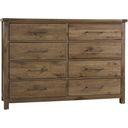 The appearance of Dovetail Dresser In Natural designed by Vaughan Bassett in the transitional interior design. This natural piece of furniture  was selected by 1StopBedrooms from Dovetail Collection to add a touch of cosiness and style into your home. Sku: 752-002. Material: Wood.