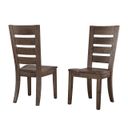Dovetail Horizontal Slat Side Chair In Aged Grey