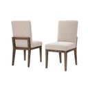 Dovetail Upholstered Side Chair Grey Fabric In Aged Grey