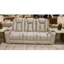 Downing Court Reclining Sofa with Drop Down Table In Coin