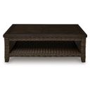 The appearance of Drakes Beach Outdoor Coffee Table In Dark Brown designed by Signature Design by Ashley in the transitional interior design. This dark brown piece of furniture was selected by 1StopBedrooms from Drakes Beach Collection to add a touch of cosiness and style into your home. Sku: P760-701. Material: Aluminium.