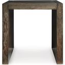 The appearance of Dreggan End Table In Brown designed by Signature Design by Ashley in the transitional interior design. This brown piece of furniture was selected by 1StopBedrooms from Dreggan Collection to add a touch of cosiness and style into your home. Sku: T567-2. Material: Wood.