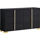 The appearance of Marceline 6-drawer Dresser Black designed by Coaster in the modern / contemporary interior design. This black piece of furniture was selected by 1StopBedrooms from Marceline Collection to add a touch of cosiness and style into your home. Sku: 222833. Material: Wood.