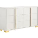The appearance of Marceline 6-drawer Dresser White designed by Coaster in the modern / contemporary interior design. This white piece of furniture  was selected by 1StopBedrooms from Marceline Collection to add a touch of cosiness and style into your home. Sku: 222933. Material: Wood.
