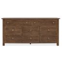 Driftwood Eight-Drawer Dresser In Medium Wood